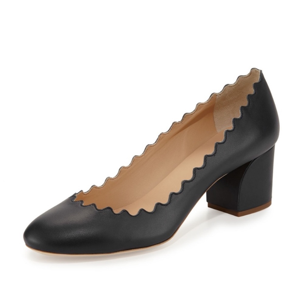 Chloe Lauren Scalloped Heels